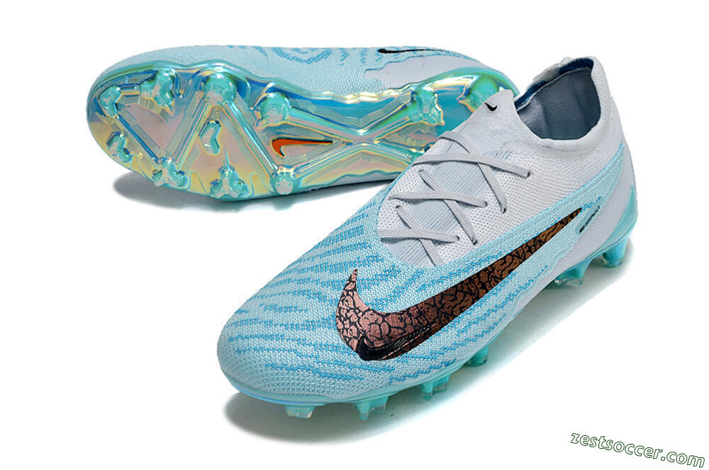 Nike Phantom GX Elite FG Low-Tops Soccer Cleats - Jade/Black/Gold 3