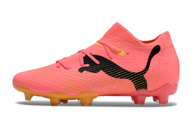 Puma Future Ultimate FG Low-Tops Soccer Cleats - Pink/Black/Yellow
