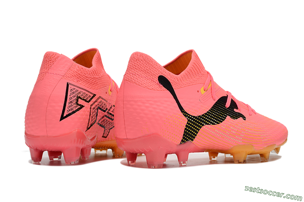 Puma Future Ultimate FG Low-Tops Soccer Cleats - Pink/Black/Yellow 6