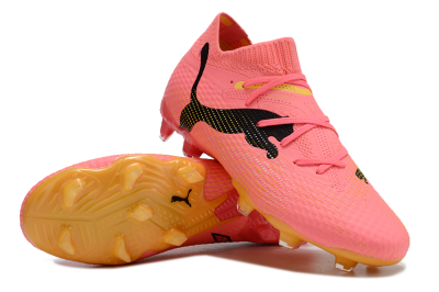 Puma Future Ultimate FG Low-Tops Soccer Cleats - Pink/Black/Yellow