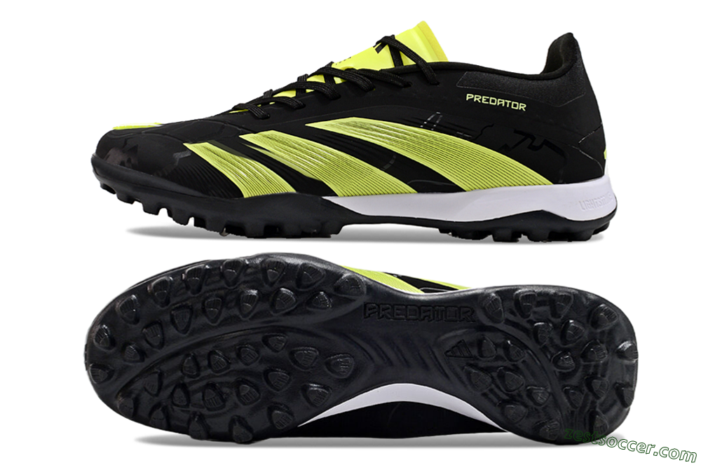 Adidas Predator 24 Elite TF Low-Tops Soccer Shoes - Black/Yellow/White 1