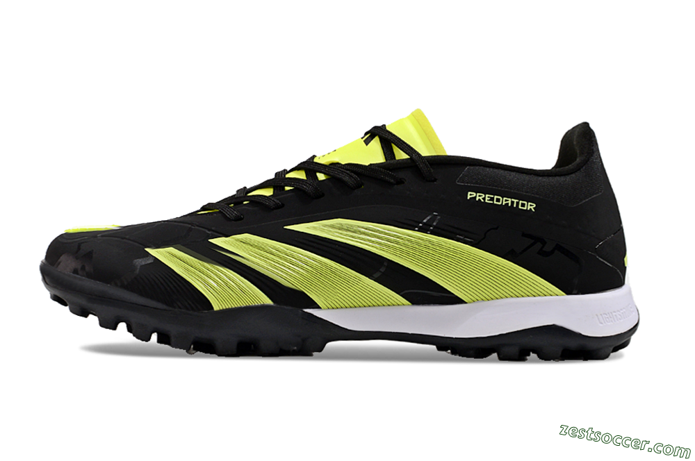 Adidas Predator 24 Elite TF Low-Tops Soccer Shoes - Black/Yellow/White 2