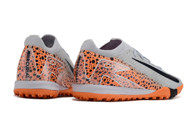 Nike Air Zoom Mercurial Vapor 15 Elite TF Low-Tops Soccer Shoes - Grey/Orange/Black