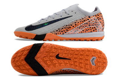 Nike Air Zoom Mercurial Vapor 15 Elite TF Low-Tops Soccer Shoes - Grey/Orange/Black