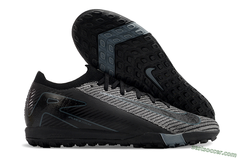 Nike Air Zoom Mercurial Vapor 16 Elite TF Low-Tops Soccer Shoes - Silver/Black/Blue 0