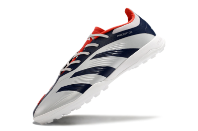 Adidas Predator 24 Elite TF Low-Tops Soccer Shoes - Silver/Blue/Red