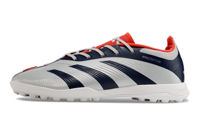 Adidas Predator 24 Elite TF Low-Tops Soccer Shoes - Silver/Blue/Red