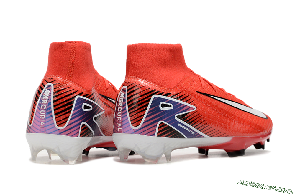 Nike Air Zoom Mercurial Superfly 10 Elite FG High-Tops Soccer Cleats - Red/White/Blue 6