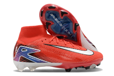 Nike Air Zoom Mercurial Superfly 10 Elite FG High-Tops Soccer Cleats - Red/White/Blue