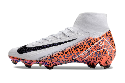 Nike Air Zoom Mercurial Superfly 10 Elite FG High-Tops Soccer Cleats - Grey/Leopard/Gold
