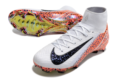 Nike Air Zoom Mercurial Superfly 10 Elite FG High-Tops Soccer Cleats - Grey/Leopard/Gold