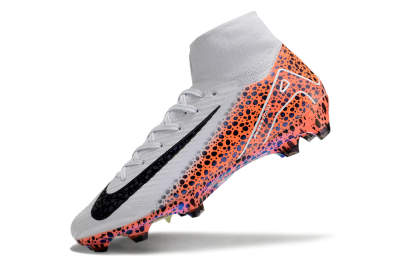 Nike Air Zoom Mercurial Superfly 10 Elite FG High-Tops Soccer Cleats - Grey/Leopard/Gold