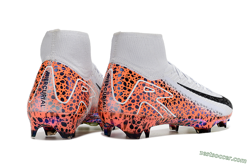 Nike Air Zoom Mercurial Superfly 10 Elite FG High-Tops Soccer Cleats - Grey/Leopard/Gold 6