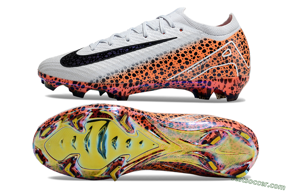 Nike Air Zoom Mercurial Vapor 16 Elite FG Low-Tops Soccer Cleats - Grey/Black/Leopard 1