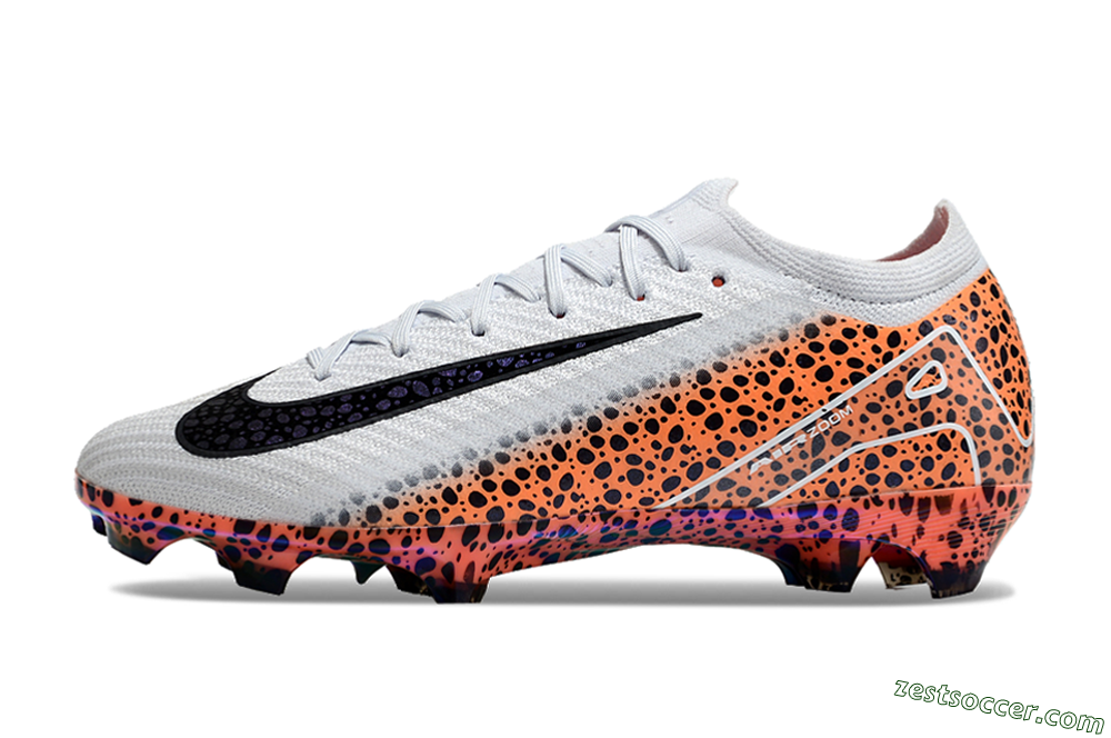 Nike Air Zoom Mercurial Vapor 16 Elite FG Low-Tops Soccer Cleats - Grey/Black/Leopard 2