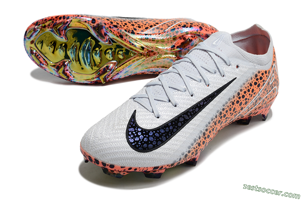 Nike Air Zoom Mercurial Vapor 16 Elite FG Low-Tops Soccer Cleats - Grey/Black/Leopard 3