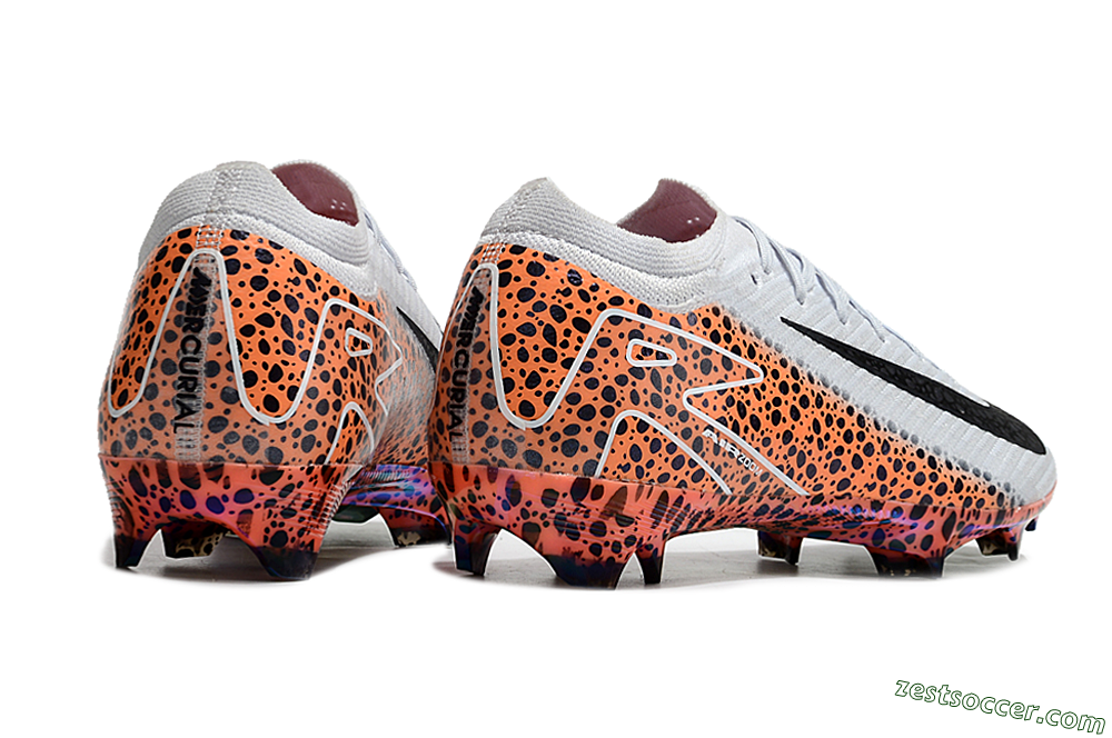 Nike Air Zoom Mercurial Vapor 16 Elite FG Low-Tops Soccer Cleats - Grey/Black/Leopard 6
