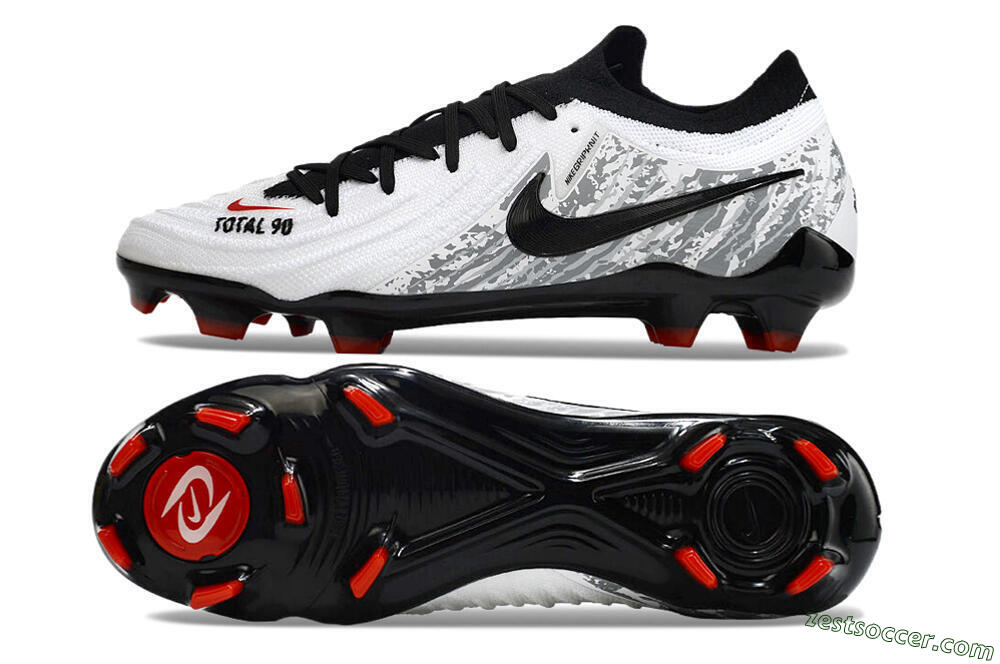 Nike Phantom Luna Elite FG Low-Tops Soccer Cleats - White/Red/Black/Grey 1