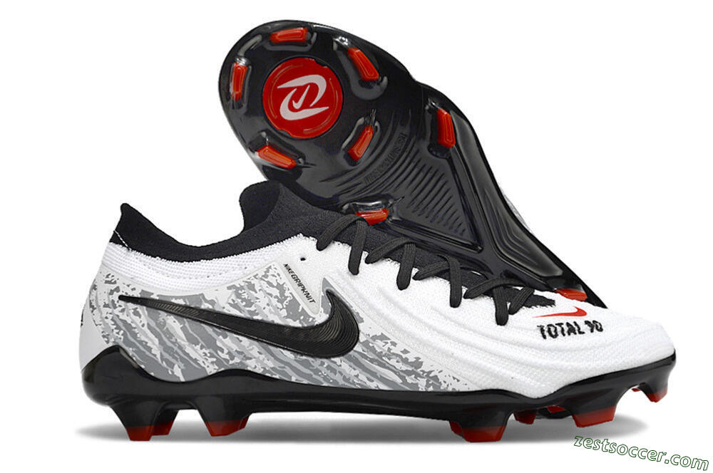 Nike Phantom Luna Elite FG Low-Tops Soccer Cleats - White/Red/Black/Grey 0