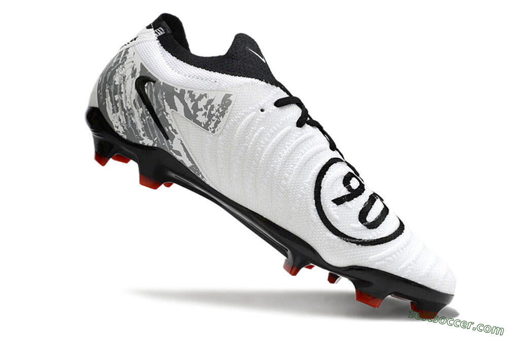 Nike Phantom Luna Elite FG Low-Tops Soccer Cleats - White/Red/Black/Grey 4