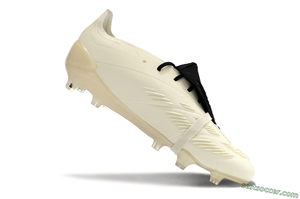 Adidas Predator Elite Foldover Tongue FG Low-Tops Soccer Cleats - Beige/White/Black 4