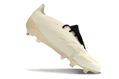 Adidas Predator Elite Foldover Tongue FG Low-Tops Soccer Cleats - Beige/White/Black