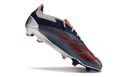 Adidas Predator Accuracy Elite FG Low-Tops Soccer Cleats - Silver/Blue/Red