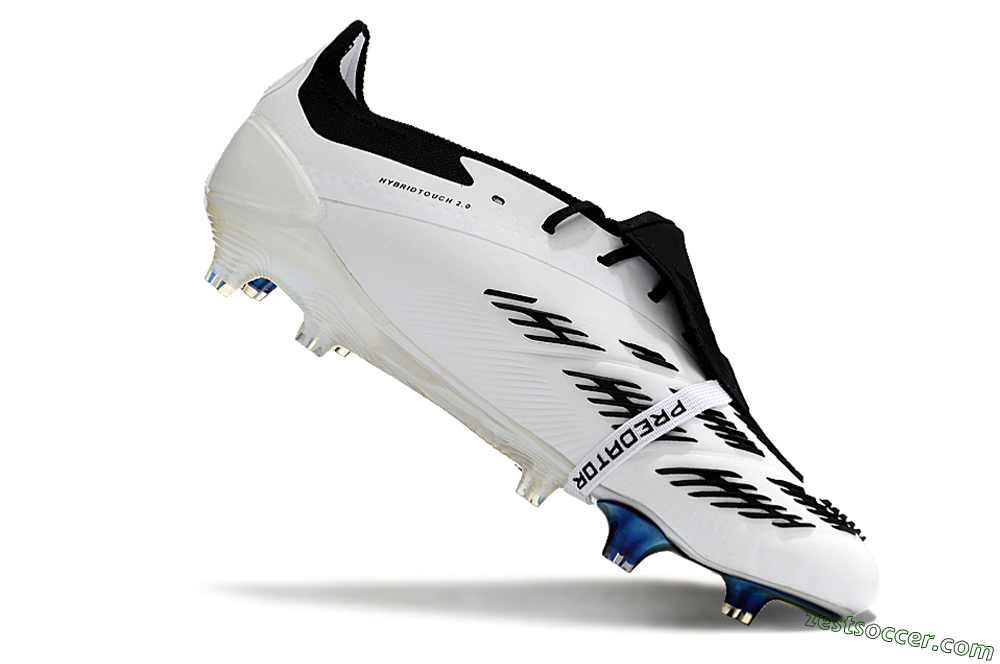 Adidas Predator Elite Foldover Tongue FG Low-Tops Soccer Cleats - White/Gold/Black 4