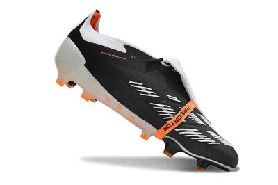 Adidas Predator Elite Foldover Tongue FG Low-Tops Soccer Cleats - White/Black/Orange