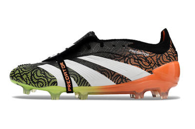 Adidas Predator Elite Foldover Tongue FG Low-Tops Soccer Cleats - Black/White/Green