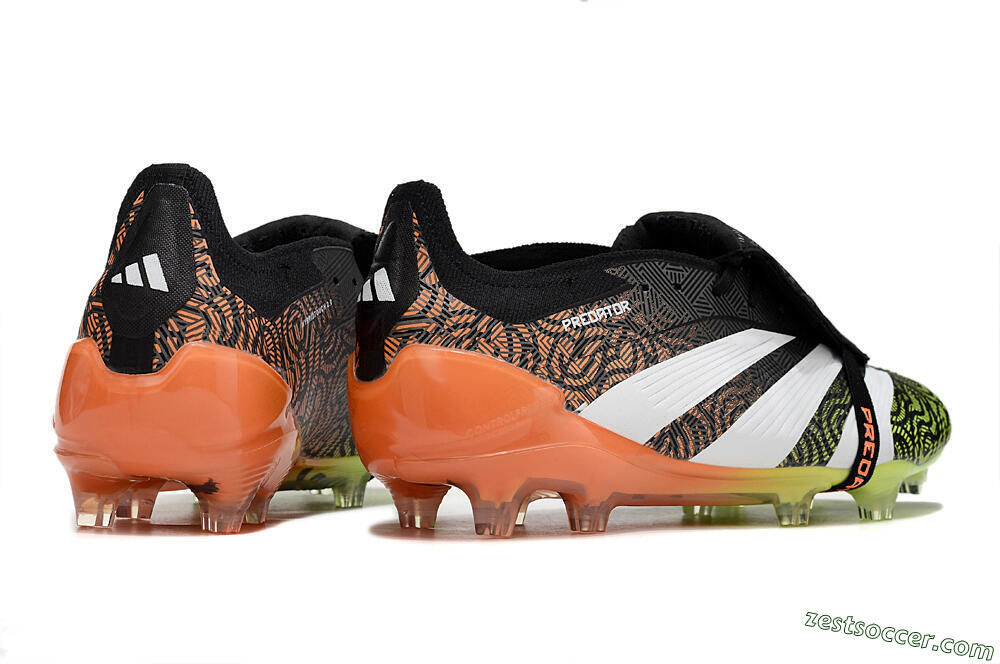 Adidas Predator Elite Foldover Tongue FG Low-Tops Soccer Cleats - Black/White/Green 6