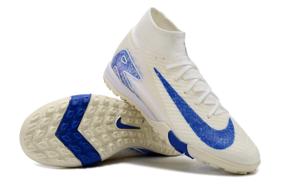 Nike Air Zoom Mercurial Superfly 10 Elite TF High-Tops Soccer Shoes - Beige/Blue