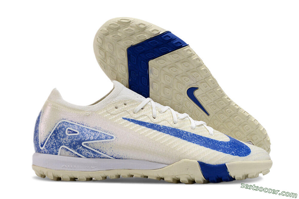 Nike Air Zoom Mercurial Vapor 16 Elite TF Low-Tops Soccer Shoes - Beige/Blue 0
