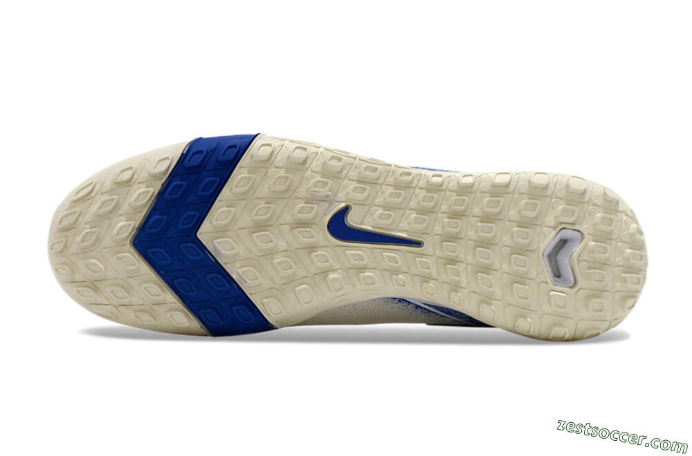 Nike Air Zoom Mercurial Vapor 16 Elite TF Low-Tops Soccer Shoes - Beige/Blue 6