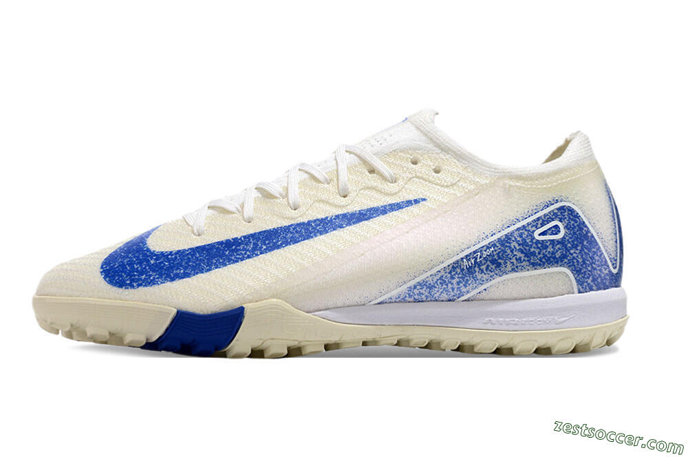 Nike Air Zoom Mercurial Vapor 16 Elite TF Low-Tops Soccer Shoes - Beige/Blue 2