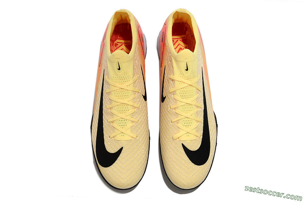 Nike Air Zoom Mercurial Vapor 16 Elite TF Low-Tops Soccer Shoes - Yellow/Black/Orange 4