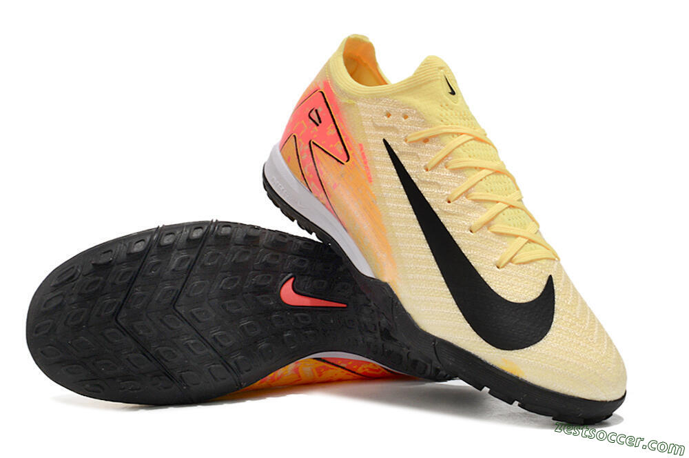 Nike Air Zoom Mercurial Vapor 16 Elite TF Low-Tops Soccer Shoes - Yellow/Black/Orange 3