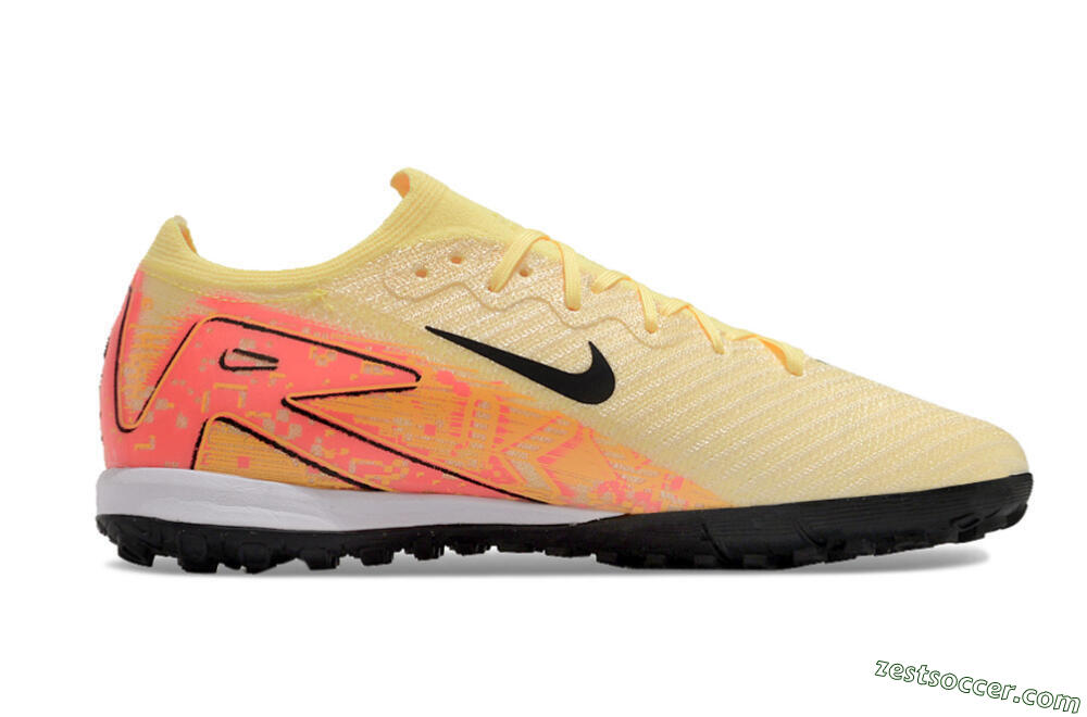 Nike Air Zoom Mercurial Vapor 16 Elite TF Low-Tops Soccer Shoes - Yellow/Black/Orange 7