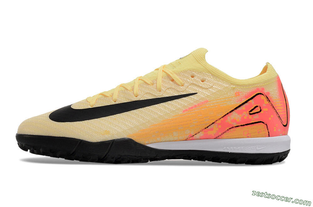 Nike Air Zoom Mercurial Vapor 16 Elite TF Low-Tops Soccer Shoes - Yellow/Black/Orange 2