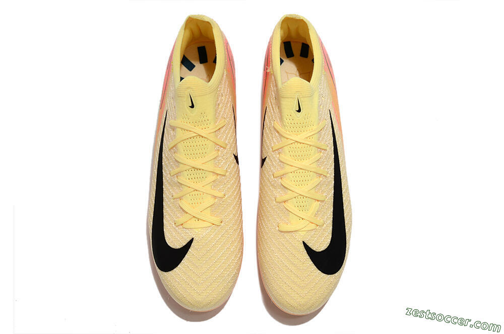 Nike Air Zoom Mercurial Vapor 16 Elite AG Low-Tops Soccer Cleats - Yellow/Black/Orange 4