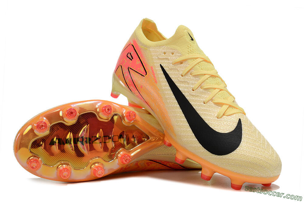 Nike Air Zoom Mercurial Vapor 16 Elite AG Low-Tops Soccer Cleats - Yellow/Black/Orange 3