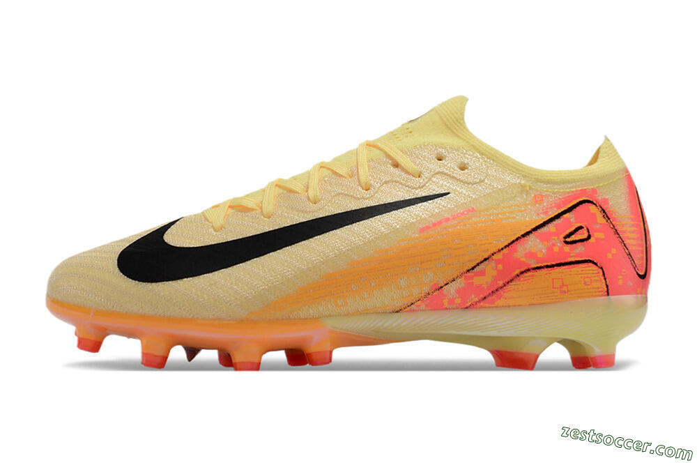 Nike Air Zoom Mercurial Vapor 16 Elite AG Low-Tops Soccer Cleats - Yellow/Black/Orange 2