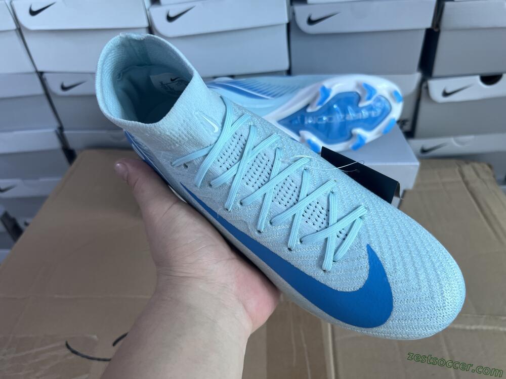 Nike Air Zoom Mercurial Superfly 10 Elite FG High-Tops Soccer Cleats - Jade/White/Blue