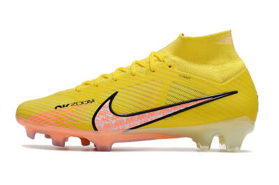 Nike Air Zoom Mercurial Superfly 9 Elite FG High-Tops Soccer Cleats - Yellow/Pink