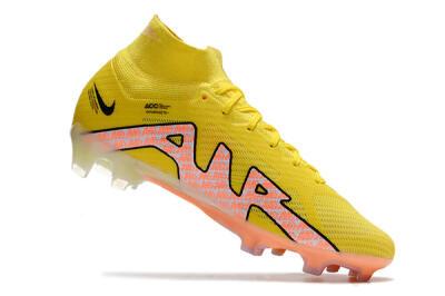 Nike Air Zoom Mercurial Superfly 9 Elite FG High-Tops Soccer Cleats - Yellow/Pink