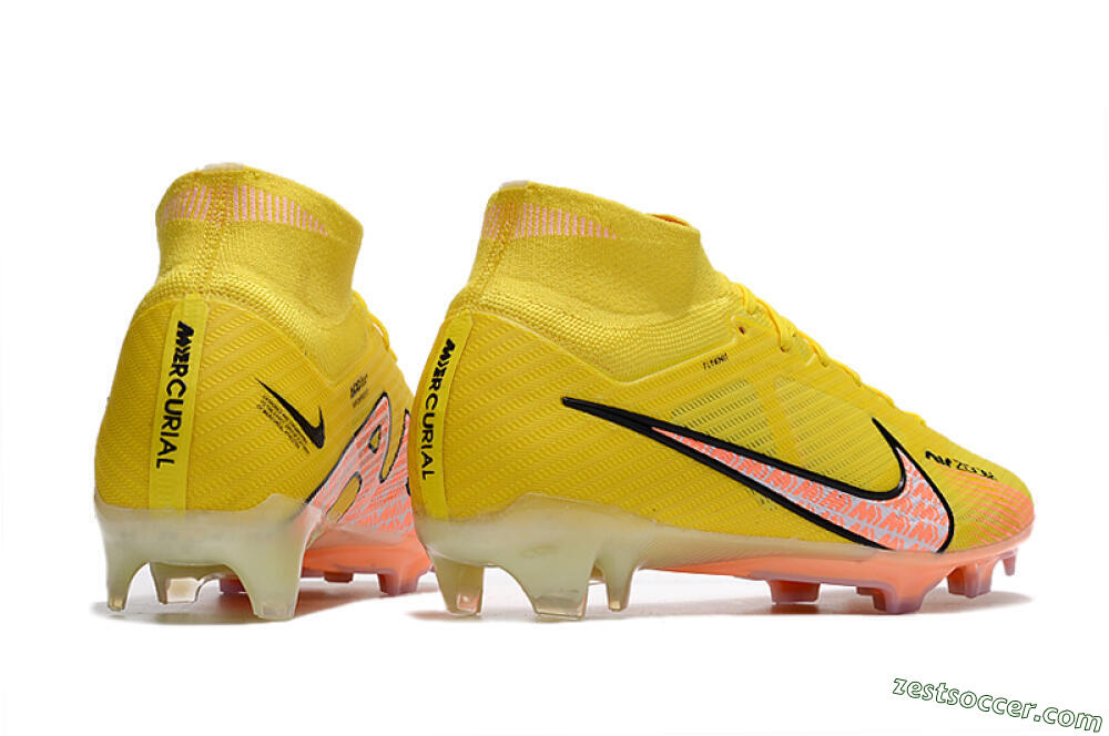 Nike Air Zoom Mercurial Superfly 9 Elite FG High-Tops Soccer Cleats - Yellow/Pink 6