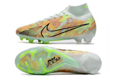 Nike Air Zoom Mercurial Superfly 9 Elite FG High-Tops Soccer Cleats - Blue/Green