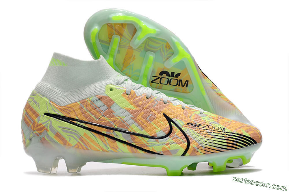 Nike Air Zoom Mercurial Superfly 9 Elite FG High-Tops Soccer Cleats - Blue/Green 0