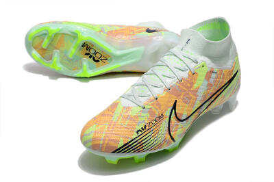 Nike Air Zoom Mercurial Superfly 9 Elite FG High-Tops Soccer Cleats - Blue/Green