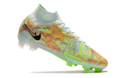 Nike Air Zoom Mercurial Superfly 9 Elite FG High-Tops Soccer Cleats - Blue/Green